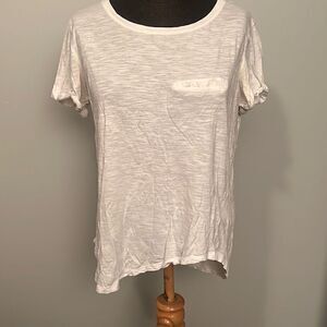 Asymmetrical Plain White T Shirt